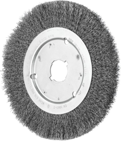 PFERD WHEEL BRUSH W/ARBOR HOLE CRIMPED STEEL RBU 20016/22.2 ST 0.25 SG